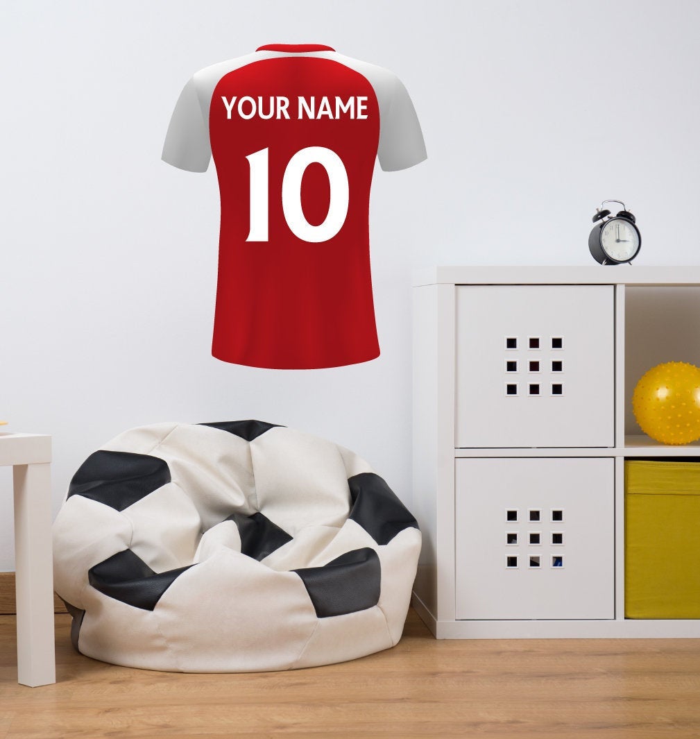 Football shirt outlet on wall