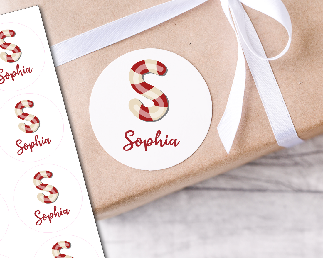 christmas personalised present sticker labels