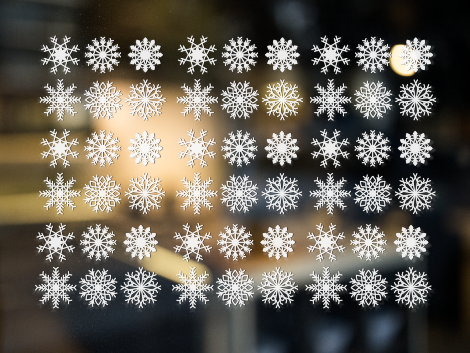 Snowflake Christmas Window Stickers