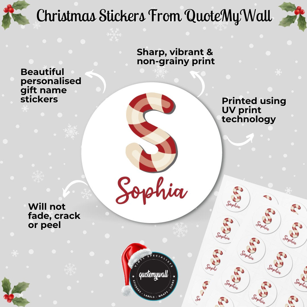 Merry Christmas To And From Personalised Present Gift Sticker Labels For Friends, Family & Loved Ones Custom Xmas Labels