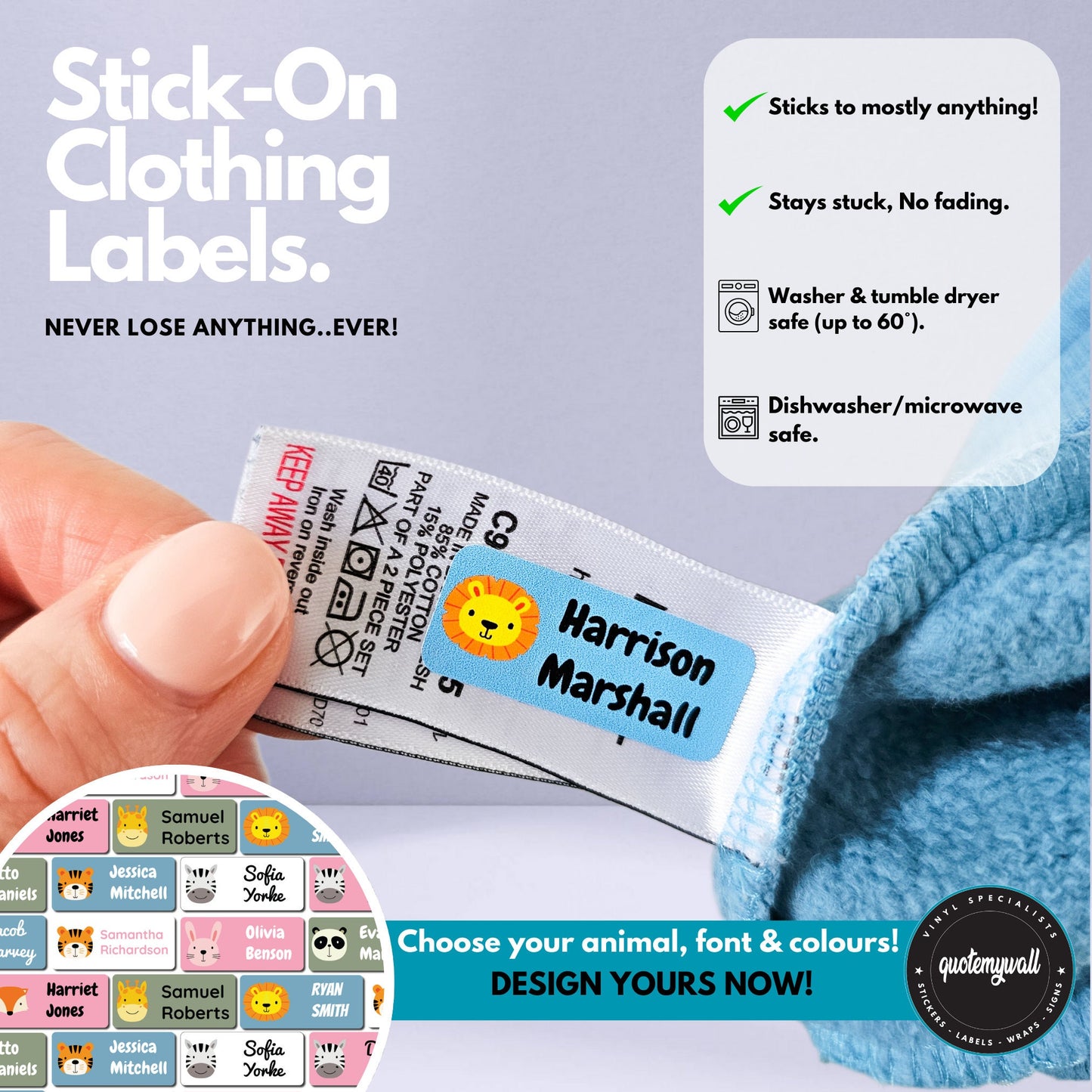 clothing labels for kids