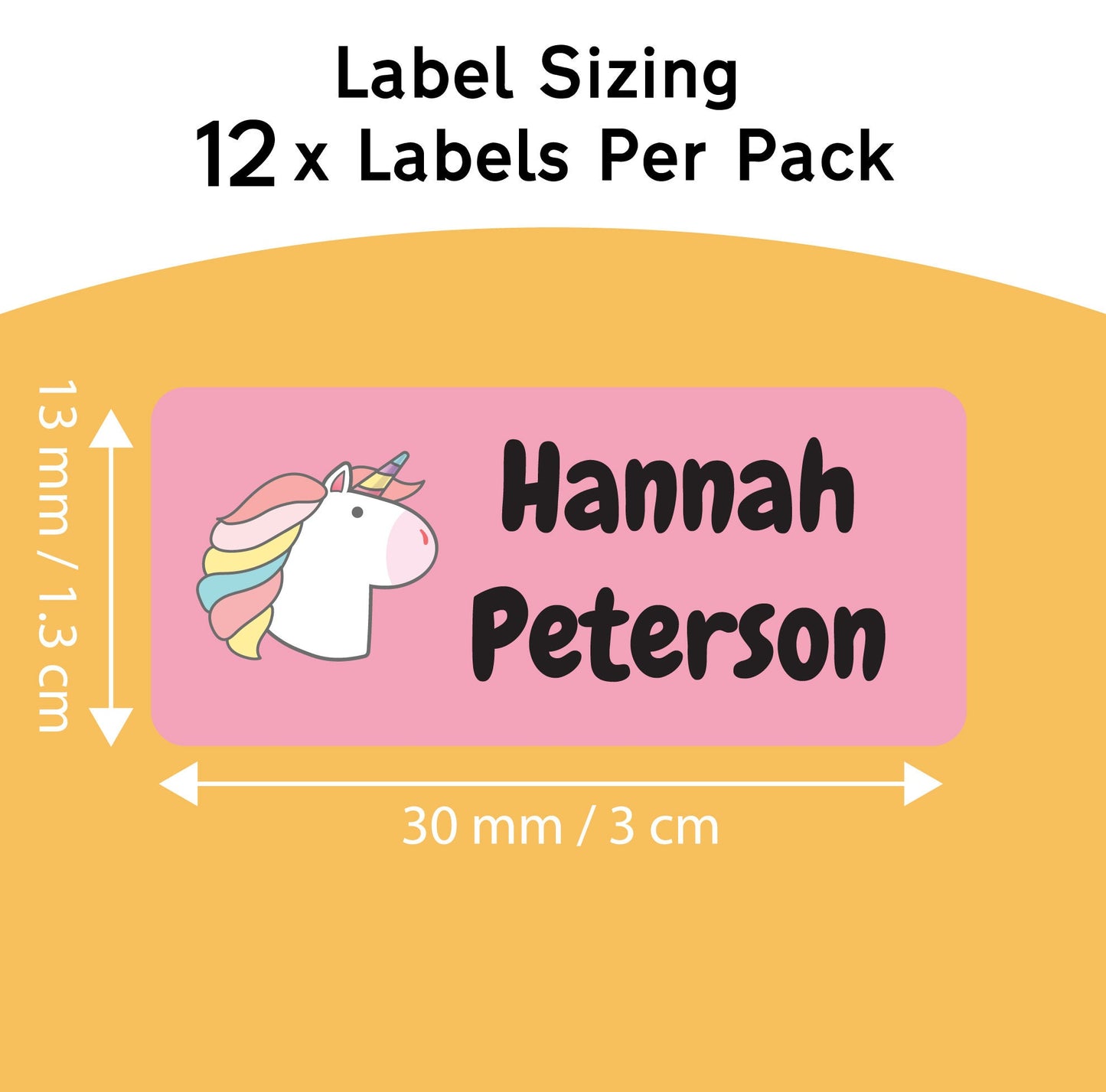 12 Unicorn Icon Stick On Clothing Labels For Kids School Unicorn Clothes No-Iron