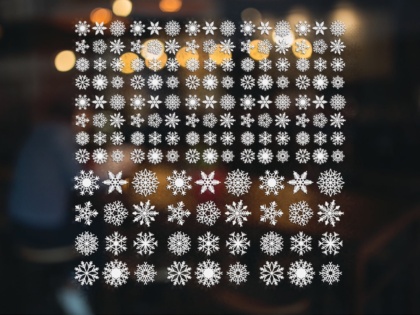 snowflake window decals