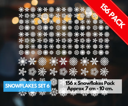 snowflake window stickers for Christmas