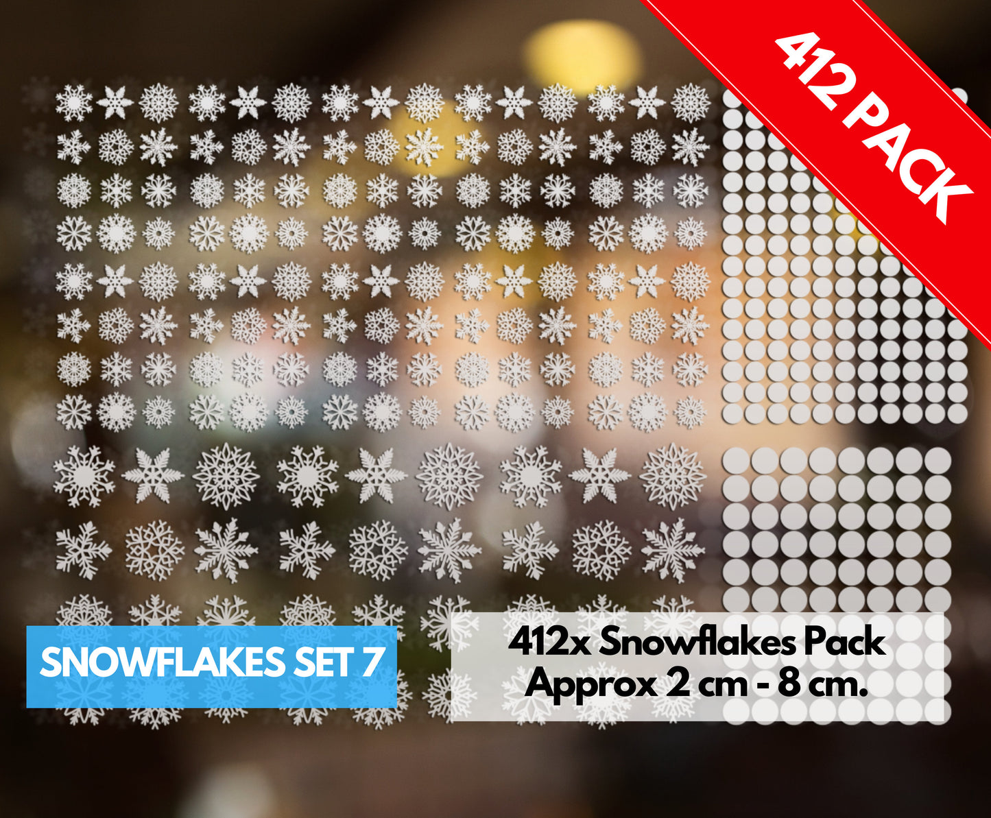 snowflake christmas window stickers