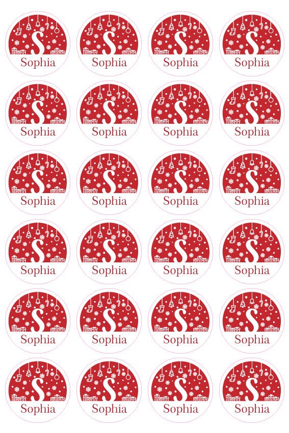 Decorative Custom Name Sticker For Christmas Presents - Christmas Gift Name Stickers Labels Tags