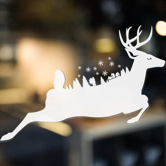 reindeer window sticker