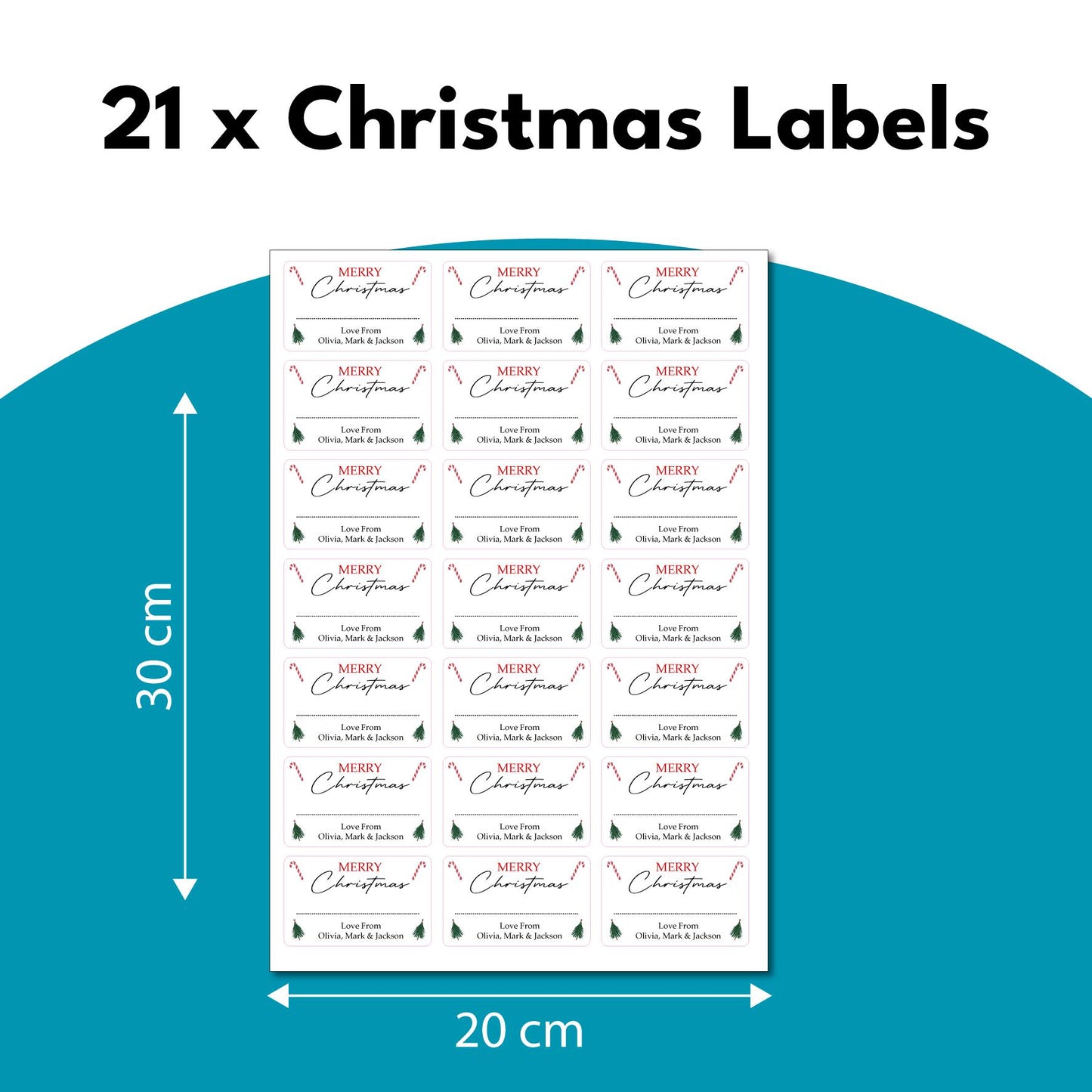 Santa To And From Personalised Christmas Name Labels For Presents Christmas Gift Stickers Custom