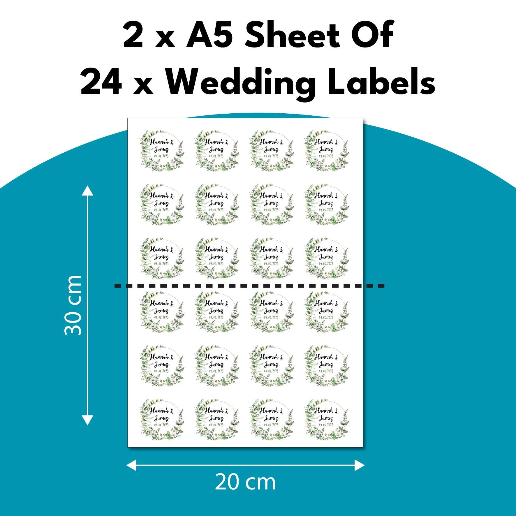 wedding envelope label stickers personalised