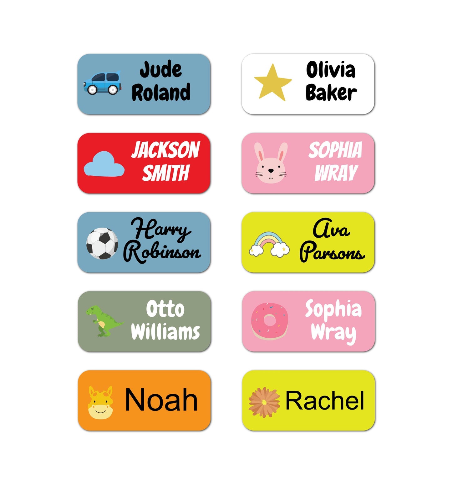 clothing sticker labels for kids school stationery