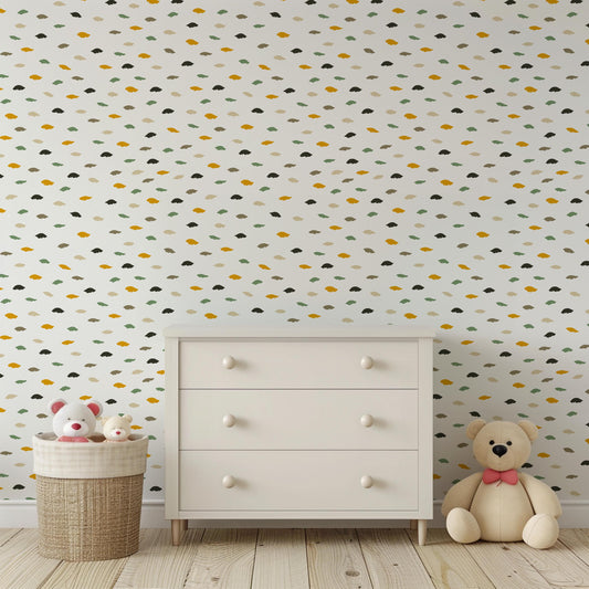 boho polka dot brush peel and stick wallpaper removable nursery kids room