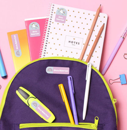 kids stick on name labels for school clothes books pens pencil cases items stationery for back to school