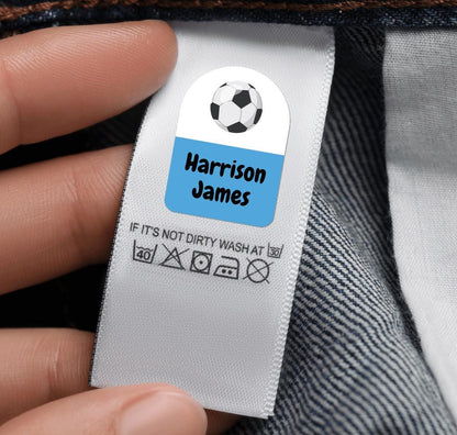 20 x Football Name Clothing Label Stickers Stick-On Self Adhesive Personalised Label For Clothes Stationery