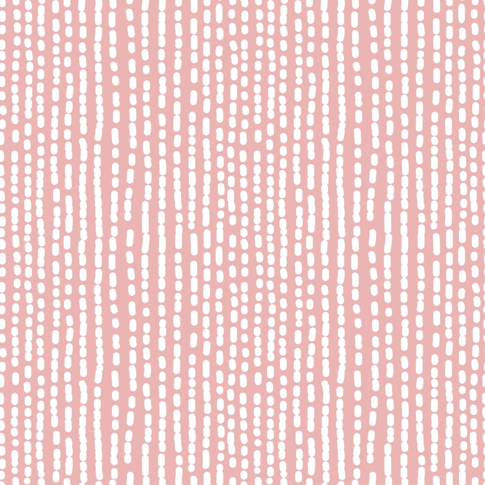 Baby Pink Vertical Hand Drawn Dot Stripes Removable Stick On Wallpaper Peel And Stick Wallpaper Self Adhesive