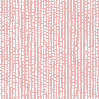 Baby Pink Vertical Hand Drawn Dot Stripes Removable Stick On Wallpaper Peel And Stick Wallpaper Self Adhesive