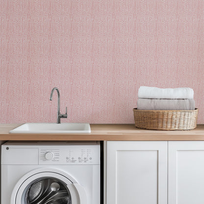 Baby Pink Vertical Hand Drawn Dot Stripes Removable Stick On Wallpaper Peel And Stick Wallpaper Self Adhesive