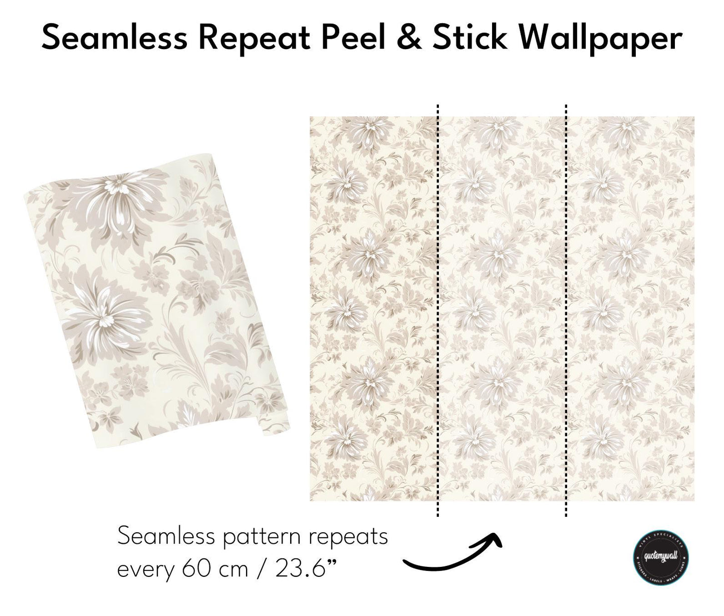 Floral Wild Grass Peel & Stick Removable Wallpaper Self-Adhesive