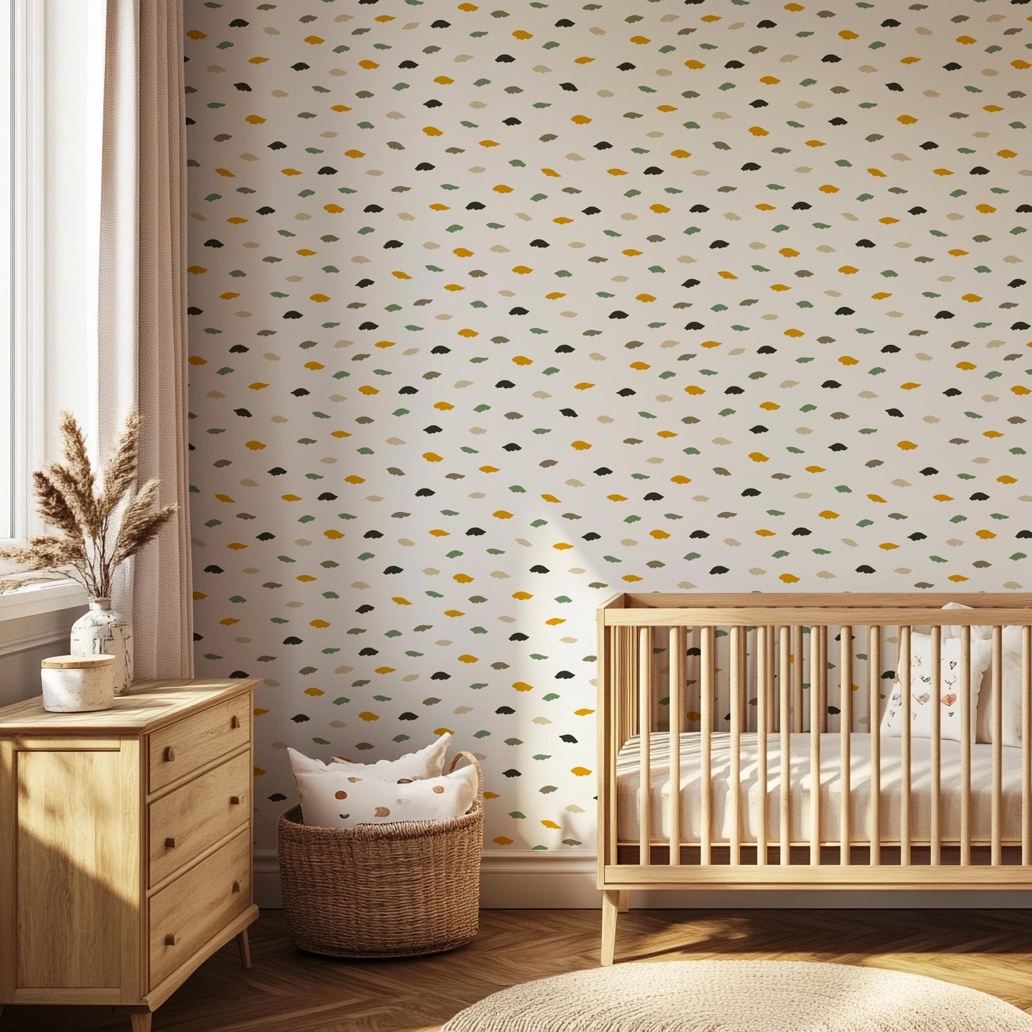 Polka Dot Brush Blob Boho Chic Peel & Stick Wallpaper Removable Self-Adhesive Stick-On Wallpaper