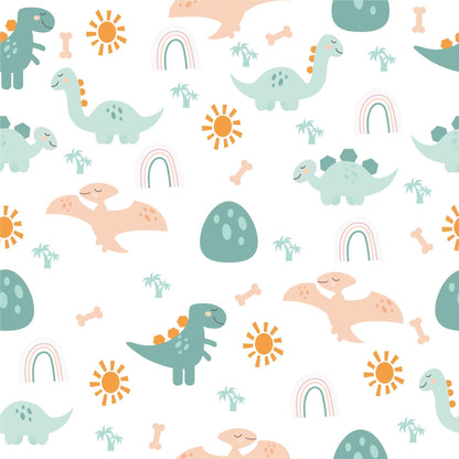 Kids Pastel Green Dinosaur Egg Fun Nursery Peel And Stick Wallpaper Self Adhesive Renter Friendly Removeable For Kids