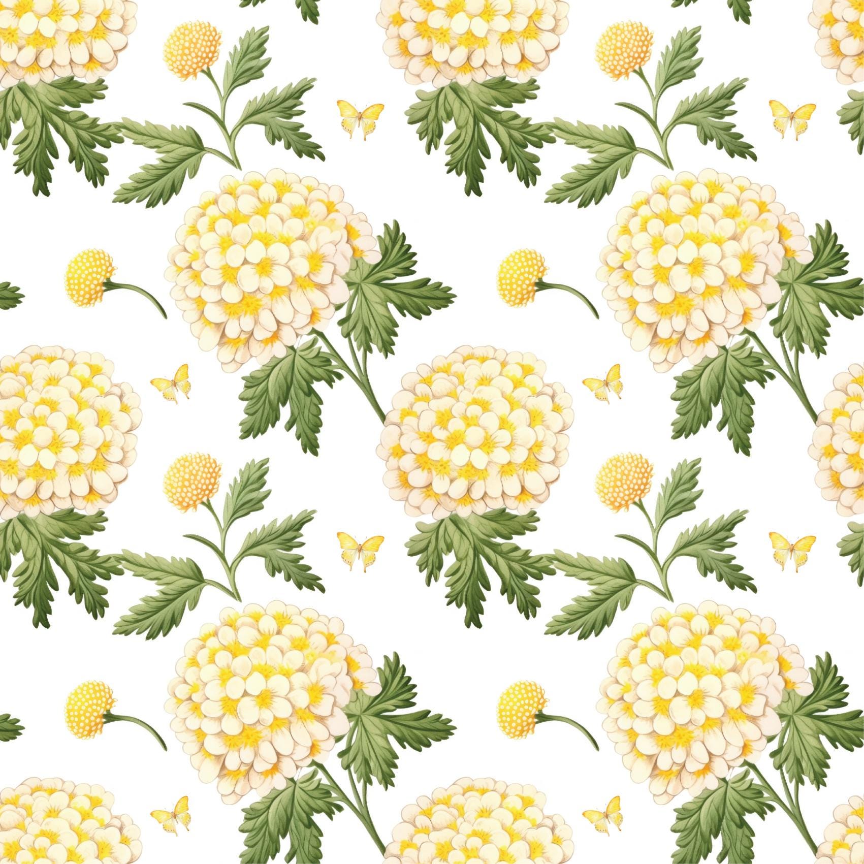 Yellow Chrysanthemum Floral Renter Friendly Removable Stick On Wallpaper Peel And Stick Wallpaper Self Adhesive