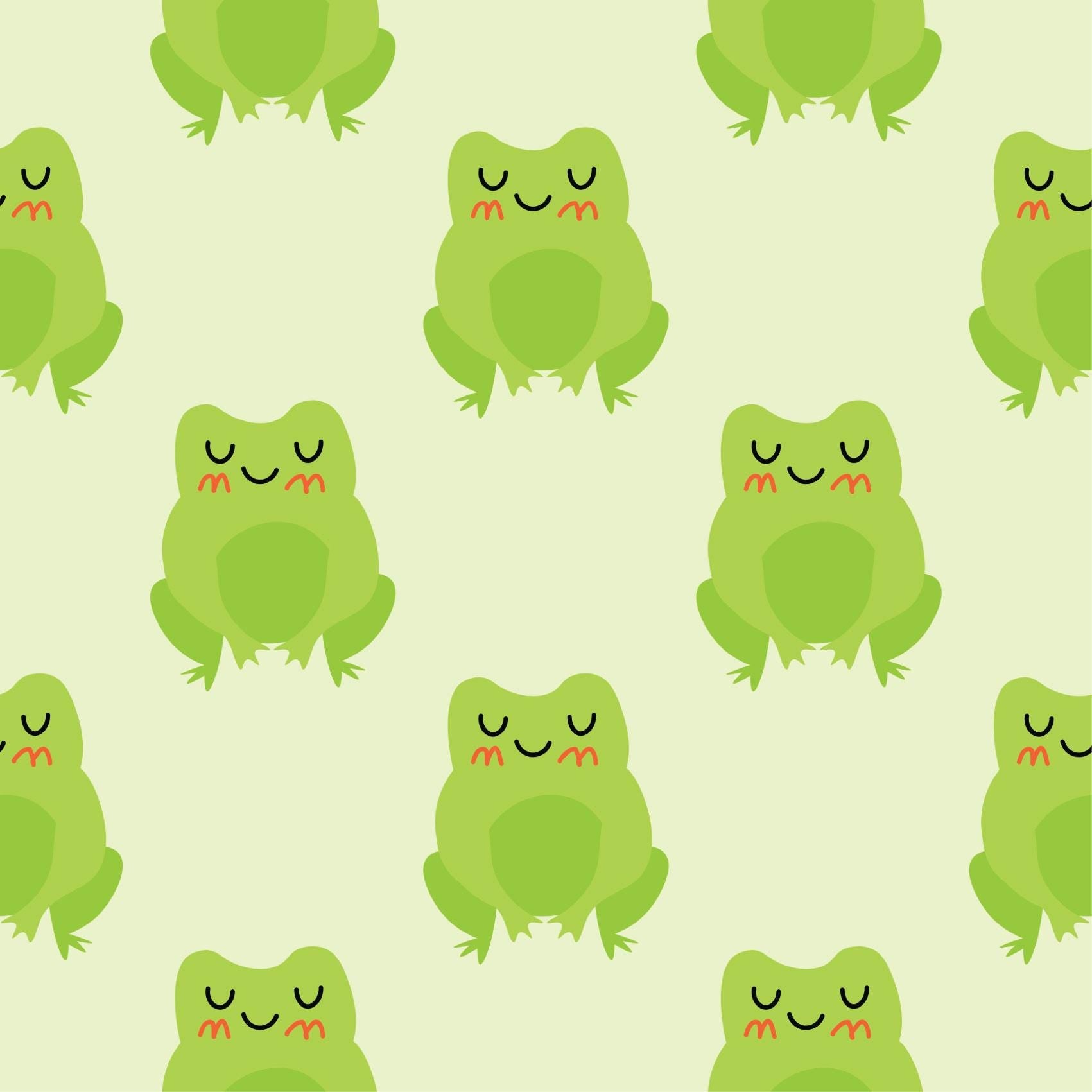 Lime Green Frog Fun Kids Peel And Stick Wallpaper Self Adhesive Renter Friendly Removable