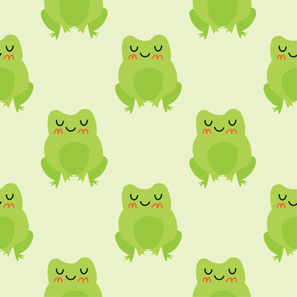 Lime Green Frog Fun Kids Peel And Stick Wallpaper Self Adhesive Renter Friendly Removable