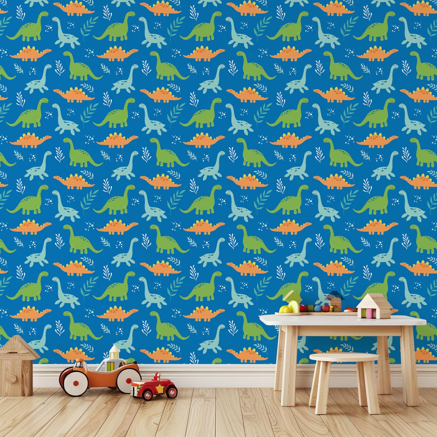 Colourful Dinosaur Diplodocus Jurassic Stegosaurus Fun Playroom Peel And Stick Wallpaper Self Adhesive Removeable For Kids