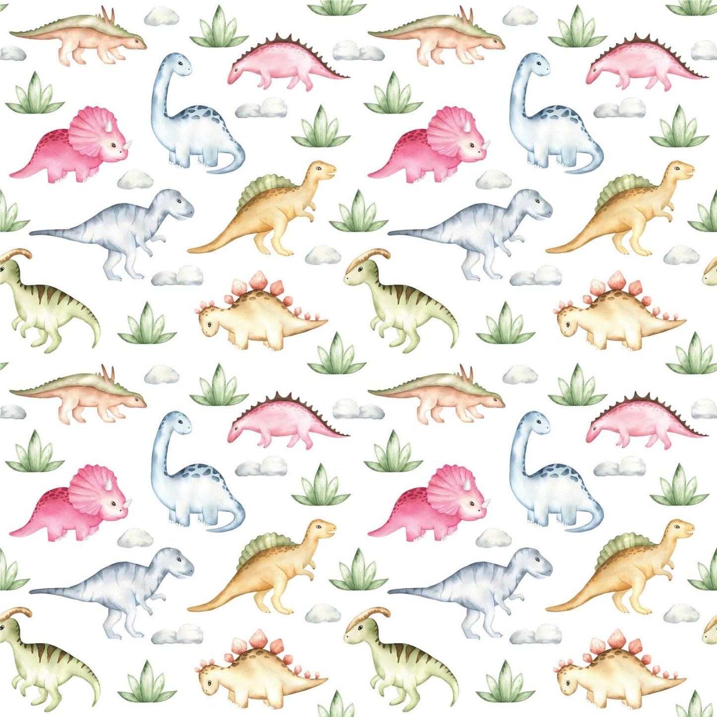 Watercolour Pink Pastel Pretty Dinosaurs Fun Playroom Peel And Stick Wallpaper Self Adhesive Removeable For Kids