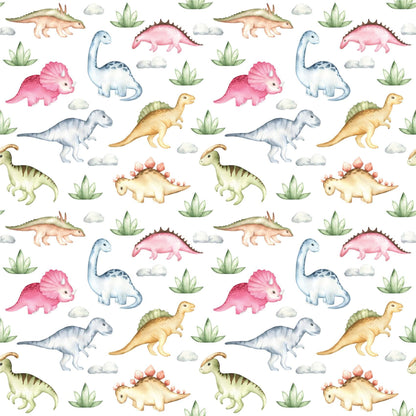 Watercolour Pink Pastel Pretty Dinosaurs Fun Playroom Peel And Stick Wallpaper Self Adhesive Removeable For Kids