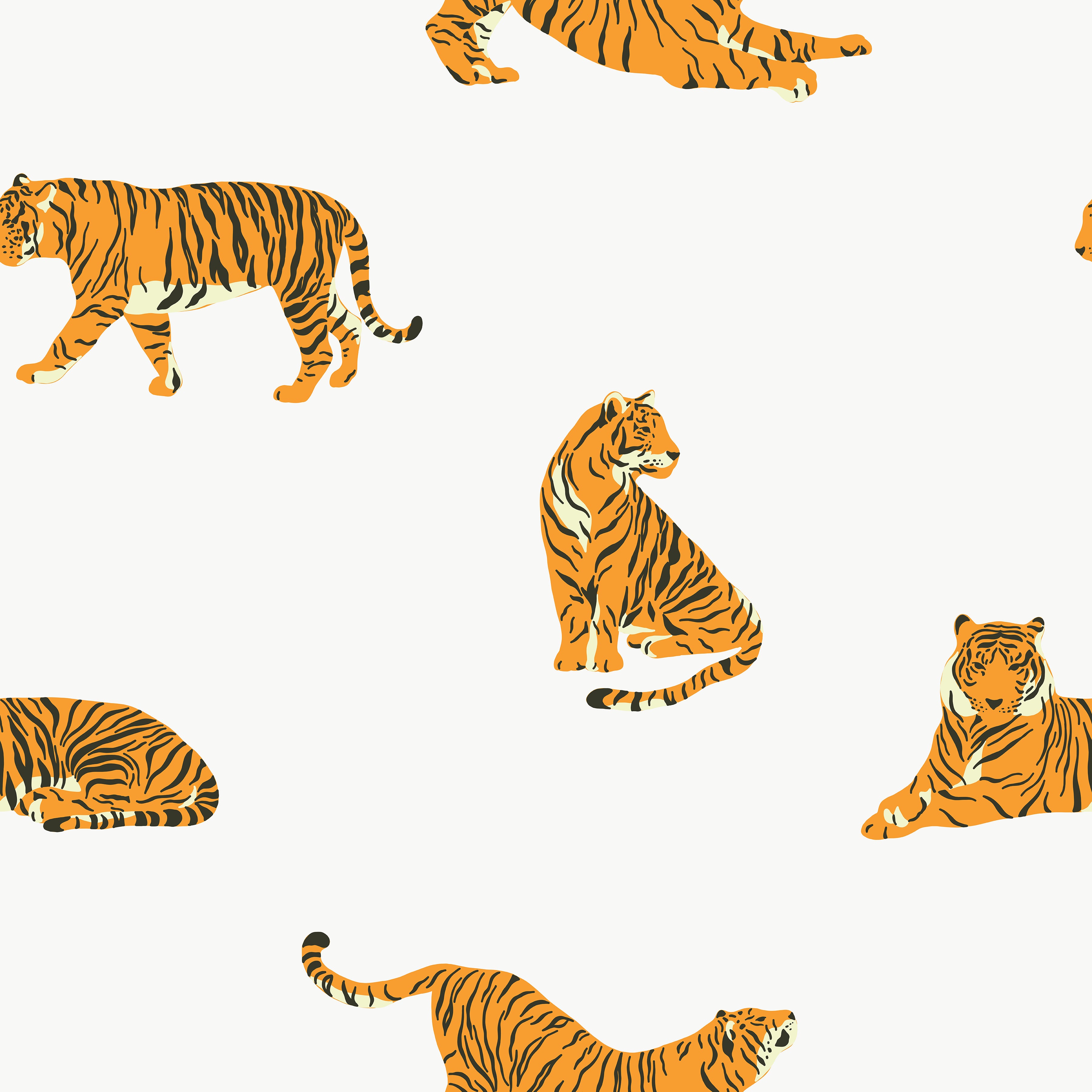 tiger peel and stick wallpaper