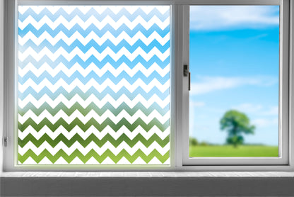 Chunky Zig Zags Lines Decorative Frosted Window Privacy Film