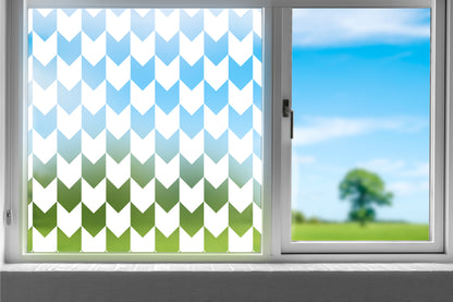 Geometric Chevron Arrows Privacy Frosted Window Film