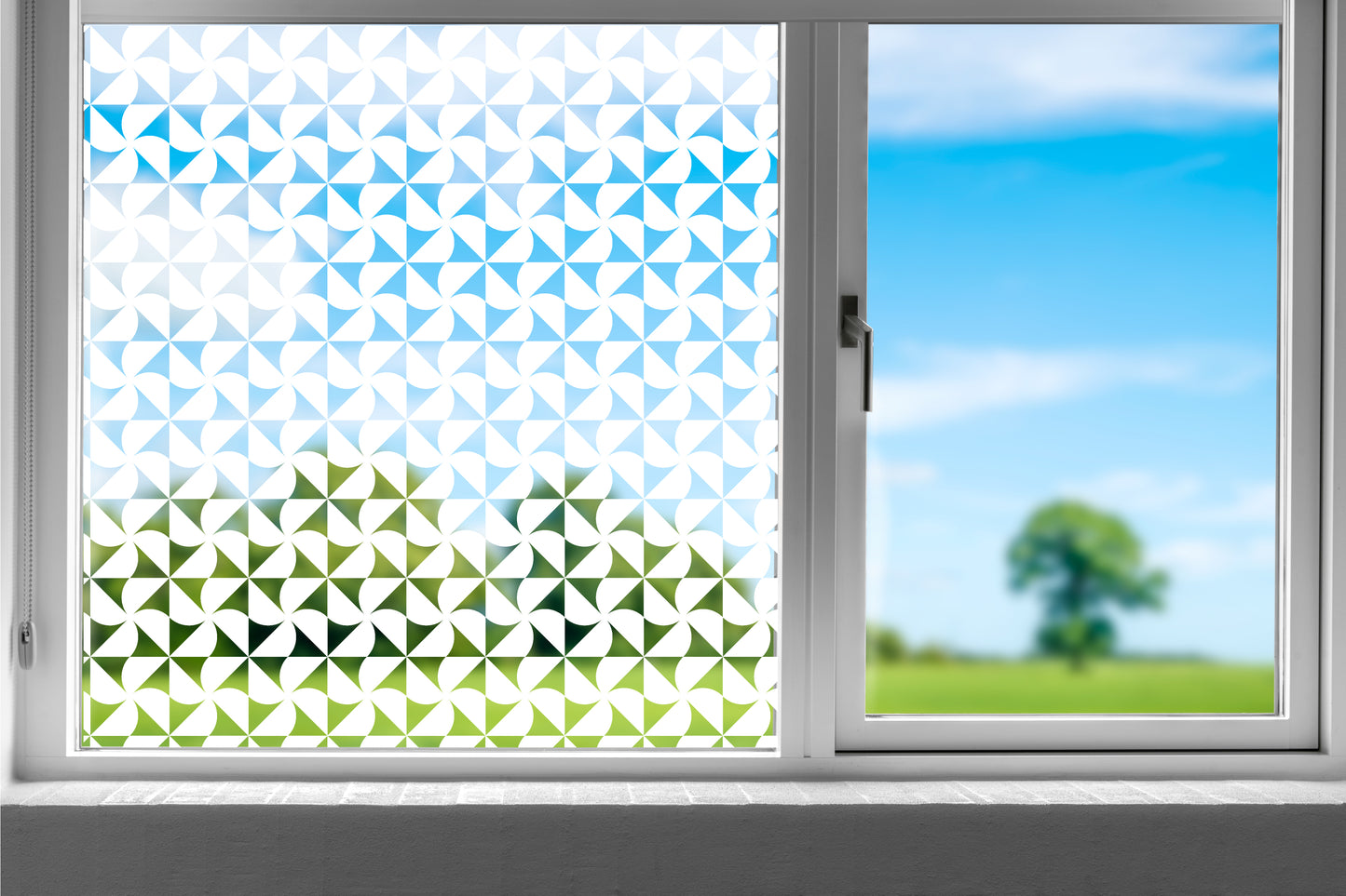 Pinwheel Clear Window Privacy Glass Film