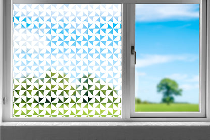 Pinwheel Clear Window Privacy Glass Film