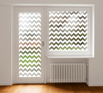 Chunky Zig Zags Lines Decorative Frosted Window Privacy Film