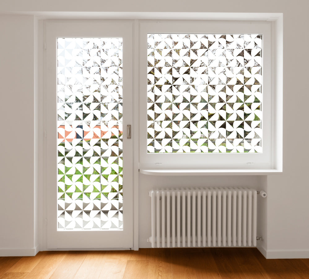 Pinwheel Clear Window Privacy Glass Film