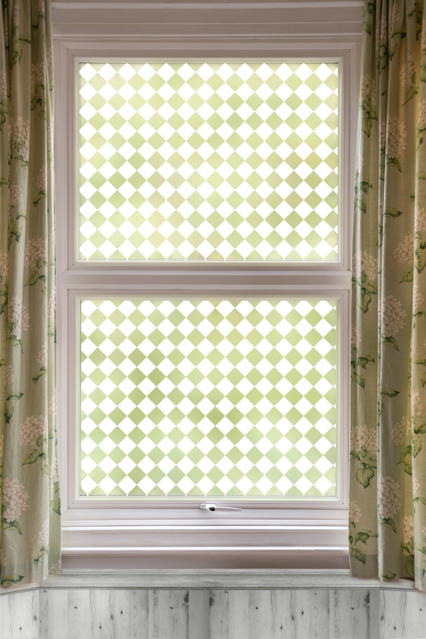 Diamond Chequerboard Squares Decorative  Frosted Window Privacy Film