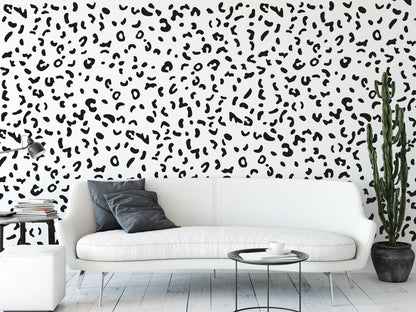 Leopard Animal Print Wall Decal Stickers Leopard Spots Peel And Stick Removable Wall Stickers Nursery Children Kids