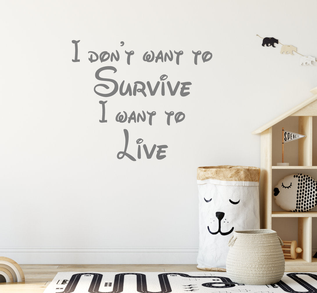 Wall E Disney Quote Wall Stickers I Don&#39;tWant To Survive