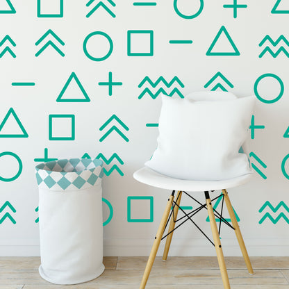 Geometric Mixed Shape Wall Stickers