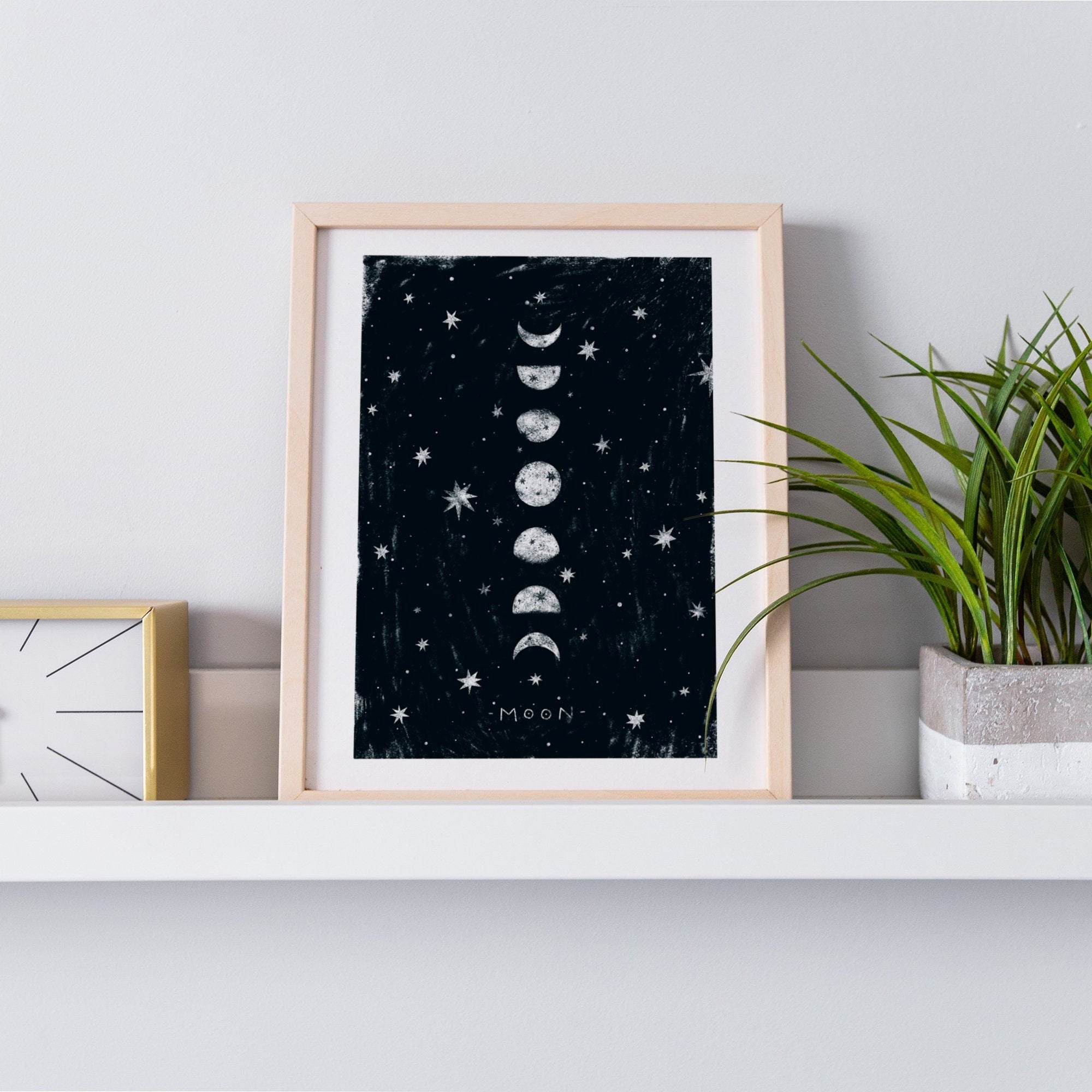 Phases Of The Moon Wall Art Print – QuoteMyWall