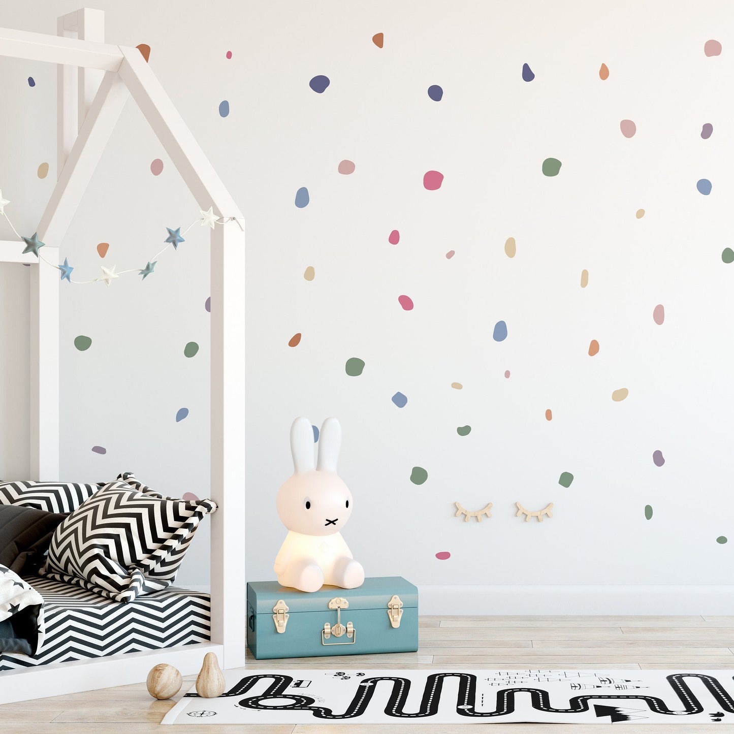 Pastel Wall Stickers For Kids Nursery Polka Dot Spot Decals Wall Decor Pastel Decoration Danish Pastels Peel And Stick