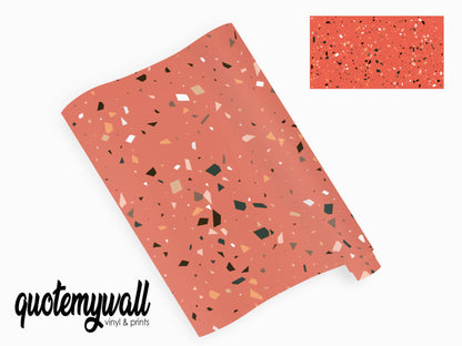 Red/Orange Terrazzo Pattern Vinyl Wrap