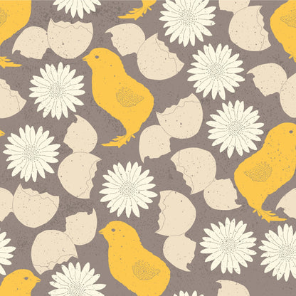 Chick & Floral Pattern Vinyl Sticker Wrap
