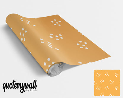 Orange Cluster Polka Dot Pattern Vinyl Wrap