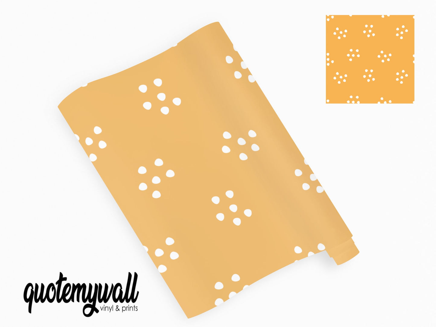 Orange Cluster Polka Dot Pattern Vinyl Wrap