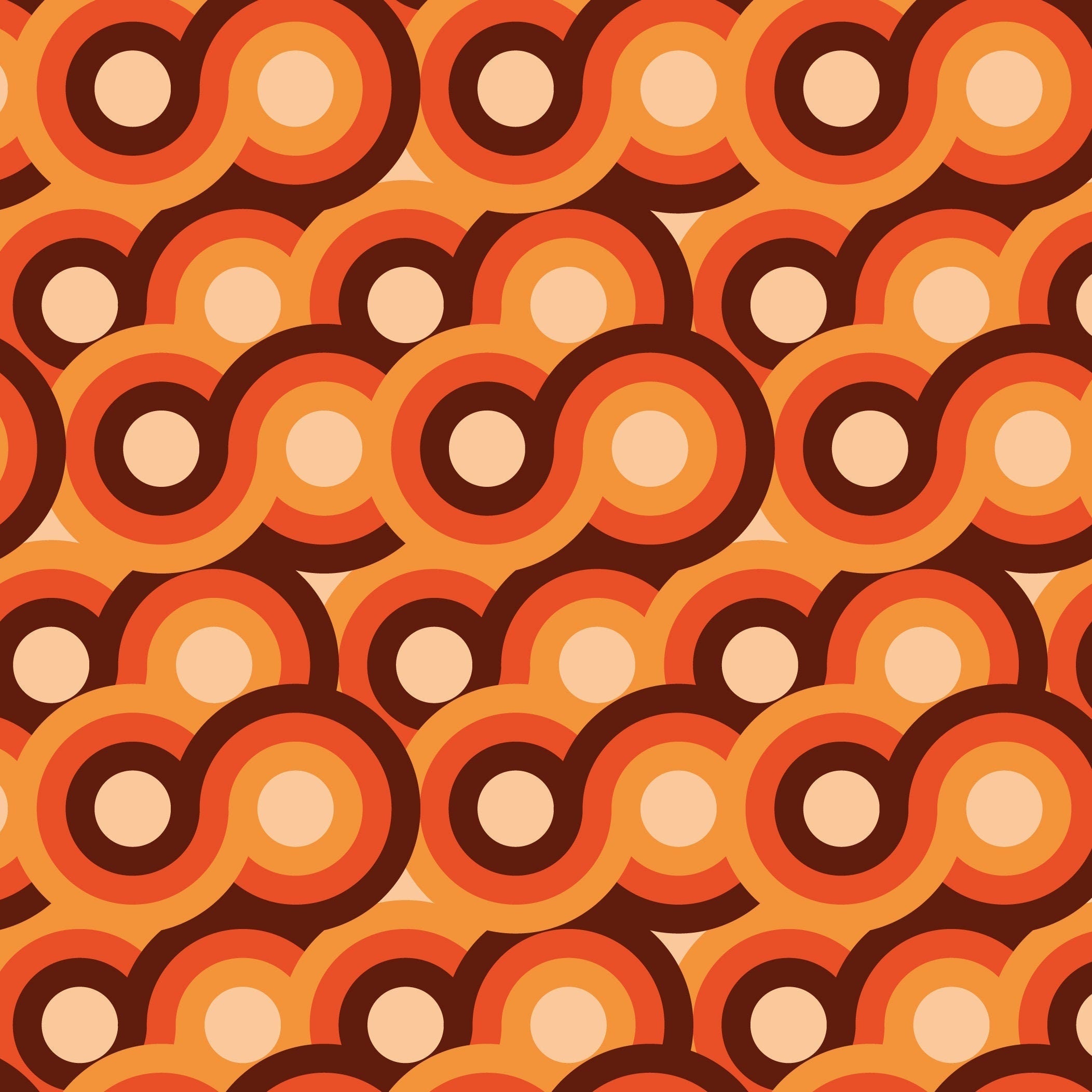 Retro Circle Pattern Vinyl Window/Furniture Wrap