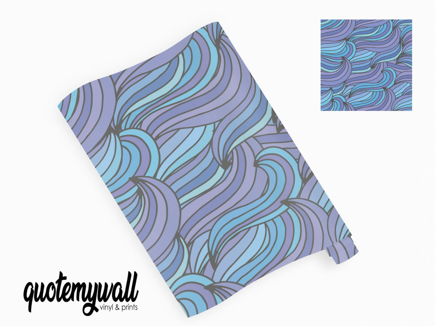 Purple & Blue Wave Pattern Vinyl Wrap