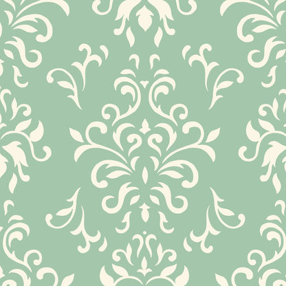 Green Decorative Floral Vinyl Furniture Wrap