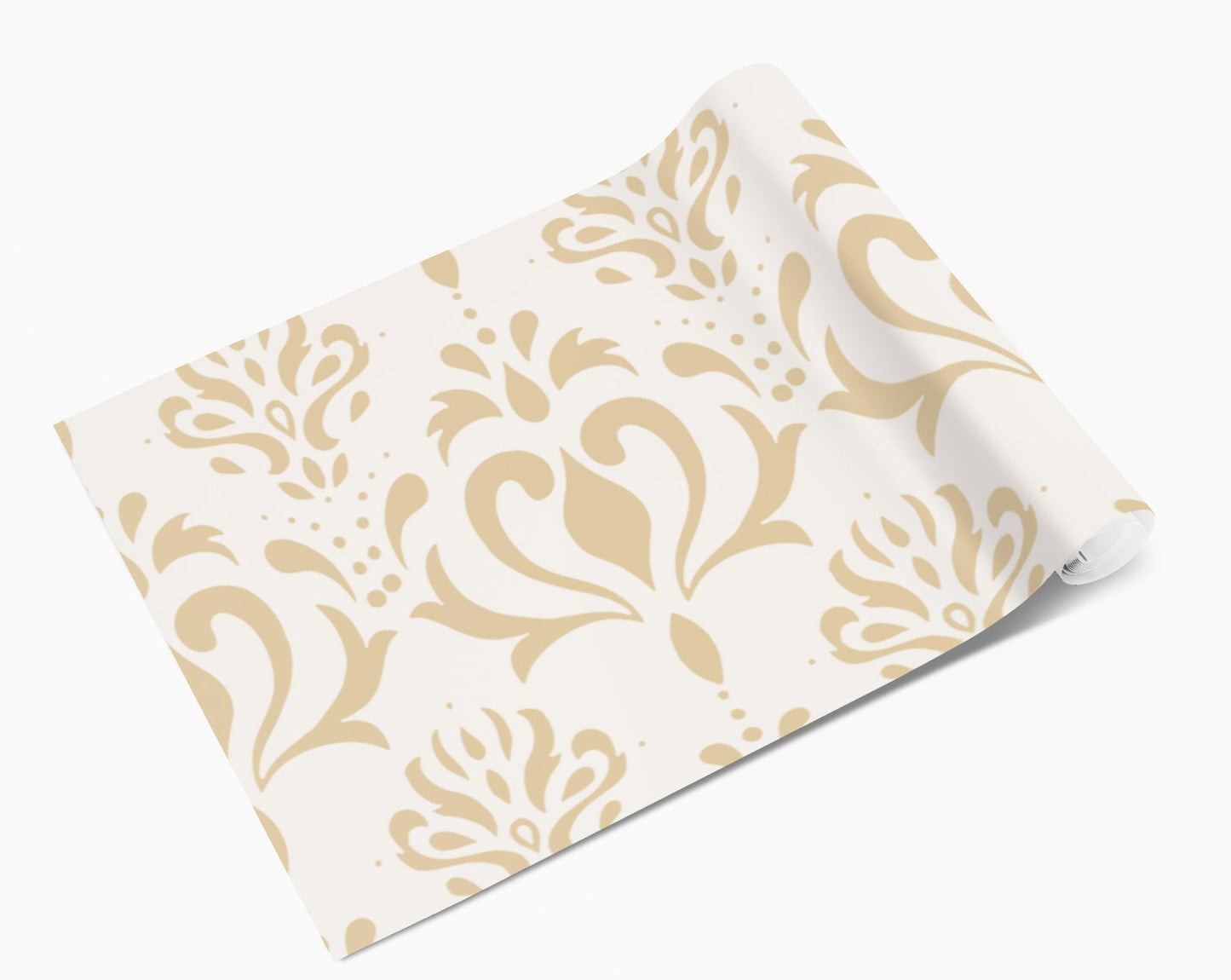 Gold Floral Decorative Vinyl Furniture Wrap